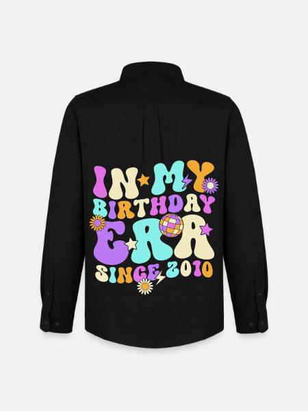 16th Birthday Retro Gift Idea - Men's Oxford Shirt by Stanley/Stella - black