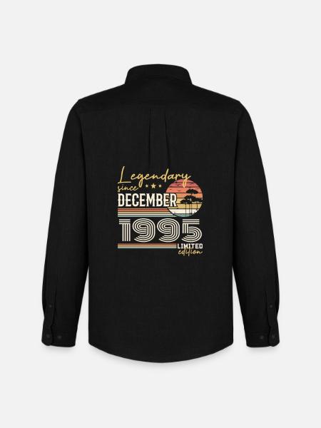 30th Anniversary Gift December 1995 - Men's Oxford Shirt by Stanley/Stella - black