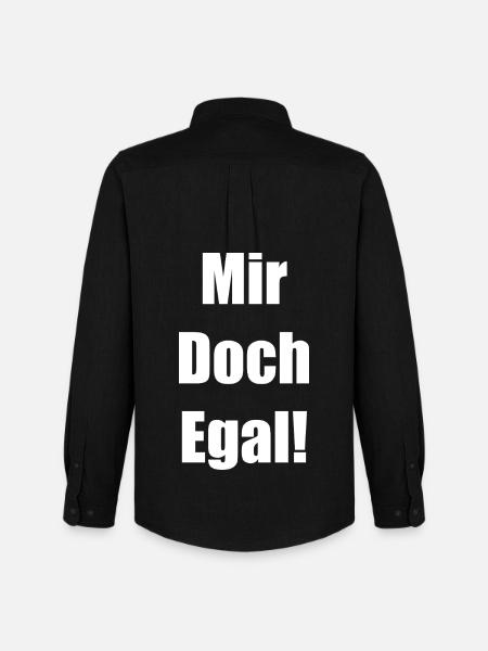 Mir Doch Egal! - Männer Oxford Hemd von Stanley/Stella - Schwarz