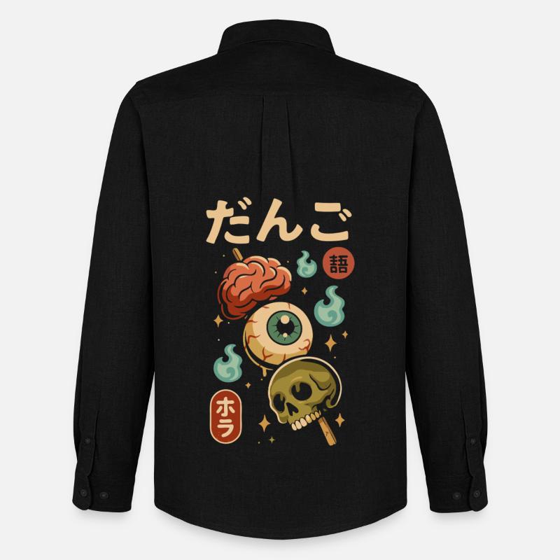 Japanischer Horror Dango - Männer Oxford Hemd von Stanley/Stella - Schwarz