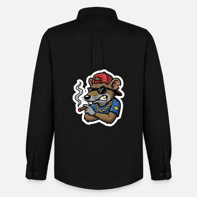 Rattenboss Zigarre - Männer Oxford Hemd von Stanley/Stella - Schwarz