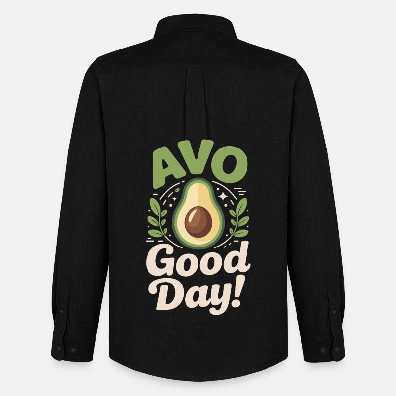 Avo Good Day - Männer Oxford Hemd von Stanley/Stella - Schwarz