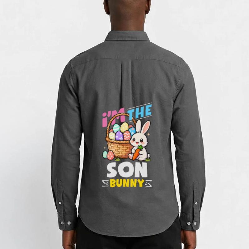 Happy Easter Sweet Easter Bunny Egg Hunt Easter Eggs Men's Oxford Shirt by Stanley/Stella