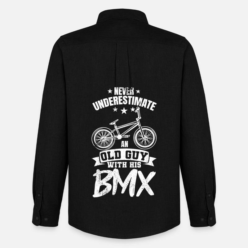 BMX Opa - Männer Oxford Hemd von Stanley/Stella - Schwarz