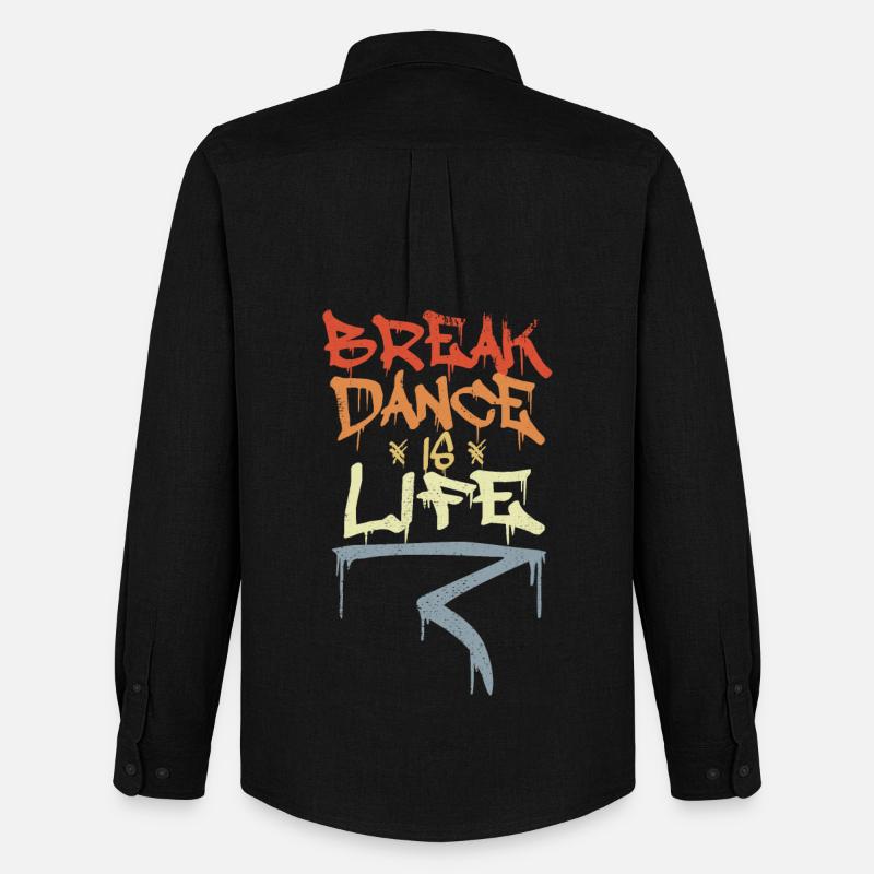 Break Dance Is Life - Männer Oxford Hemd von Stanley/Stella - Schwarz
