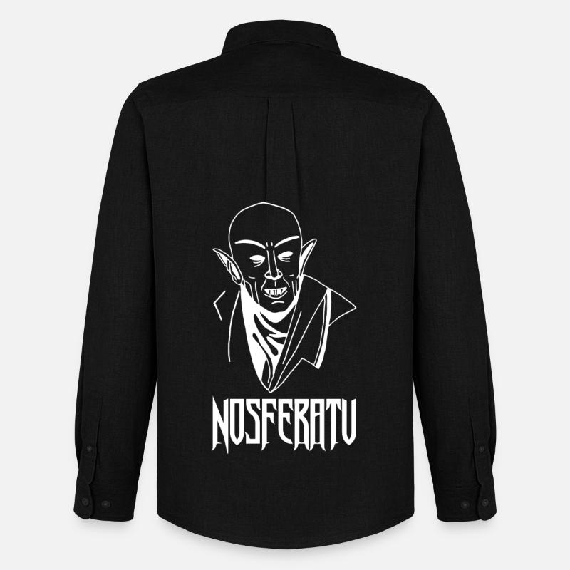 Nosferatu der Vampir (weiß) - Männer Oxford Hemd von Stanley/Stella - Schwarz