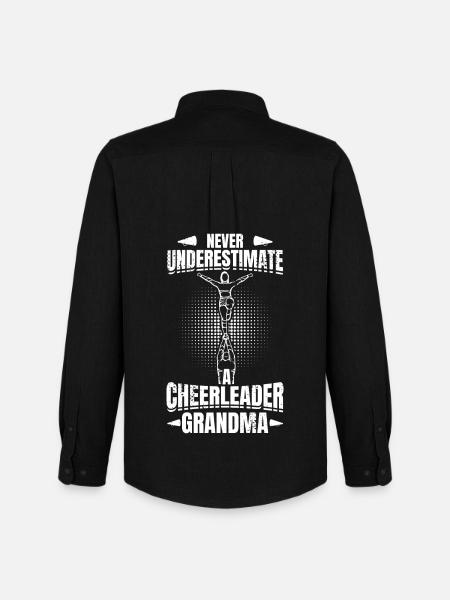 Never Underestimate Cheerleader Grandma - Men's Oxford Shirt by Stanley/Stella - black