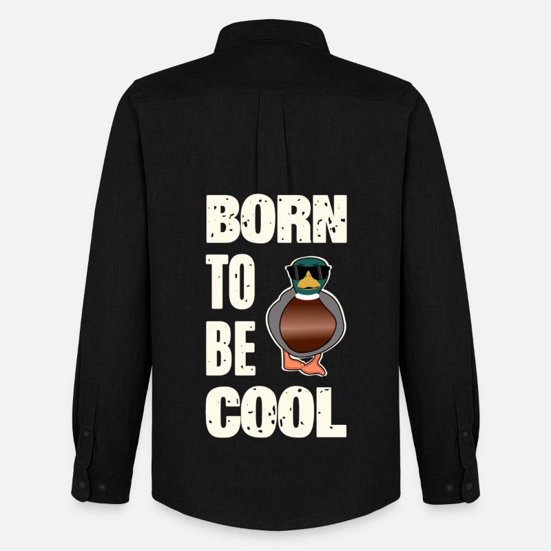 Cooler Enten Spruch  - Männer Oxford Hemd von Stanley/Stella - Schwarz