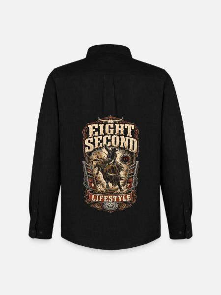 Rodeo American Eight Second Lifestyle - Men's Oxford Shirt by Stanley/Stella - black