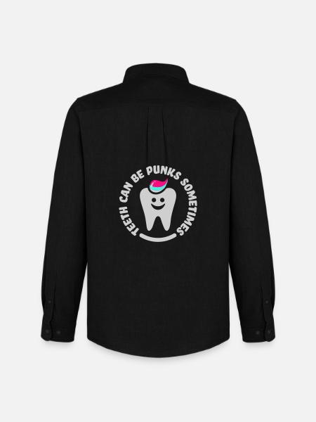 teeth punk zahn - Chemise Oxford homme Stanley/Stella - noir