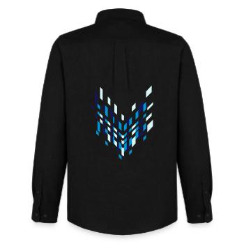Graphic arrow - Men's Oxford Shirt by Stanley/Stella - black - Back - AI Model Male 185 dark (185cm)