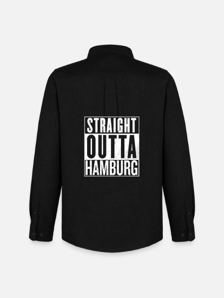 Straight Outta Hamburg - Men's Oxford Shirt by Stanley/Stella - black