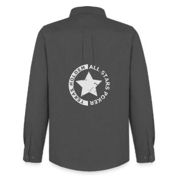 Étoile Texas Hold'em All Stars - Chemise Oxford homme Stanley/Stella - charbon - Dos - AI Model Male 185 dark (185cm)