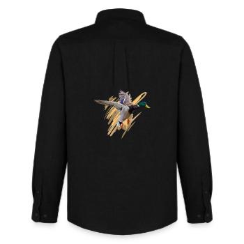 Duck - Men's Oxford Shirt by Stanley/Stella - black - Back - AI Model Male 185 dark (185cm)