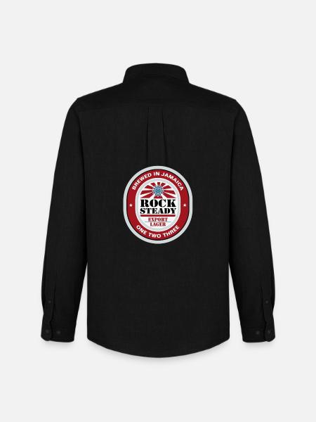 Rocksteady Beer Lable - Männer Oxford Hemd von Stanley/Stella - Schwarz