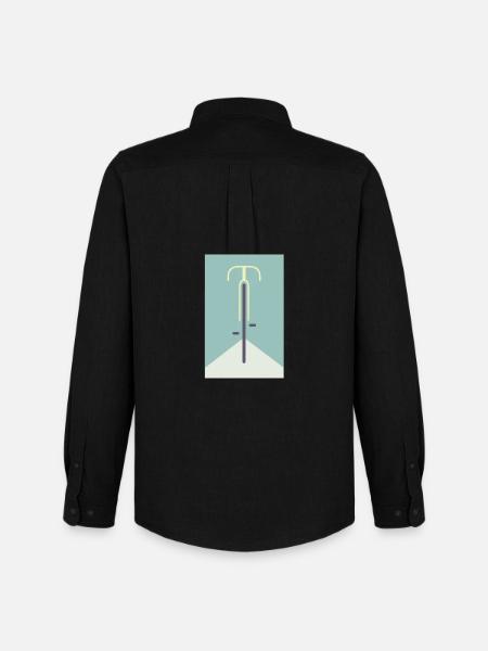 vélo, vélo, vélo, VTT - Chemise Oxford homme Stanley/Stella - noir