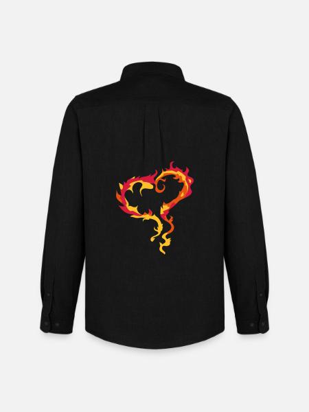 Heart of Flames - Men's Oxford Shirt by Stanley/Stella - black
