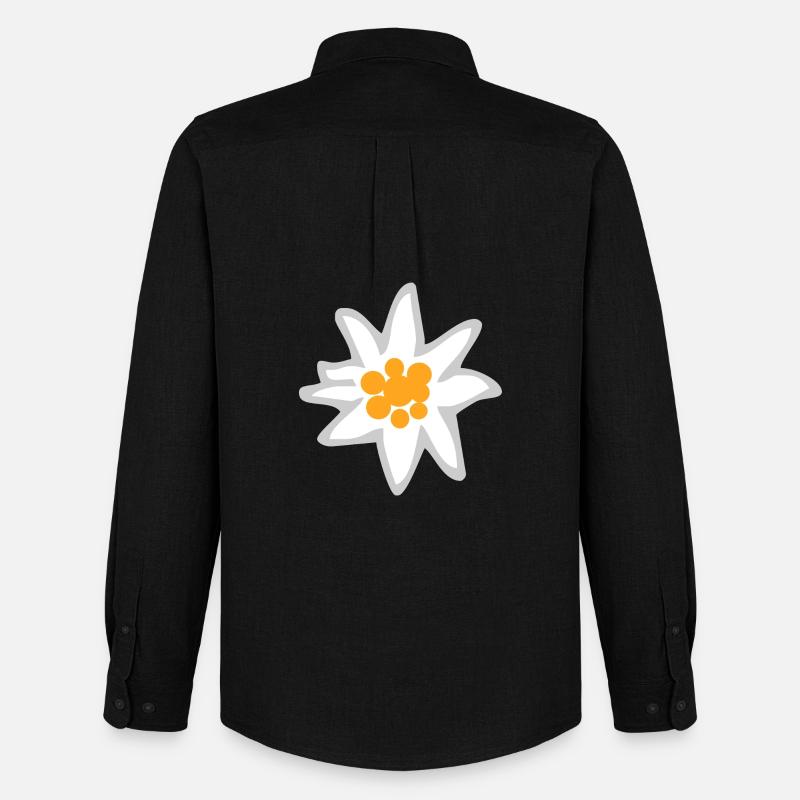 Edelweiss - Männer Oxford Hemd von Stanley/Stella - Schwarz