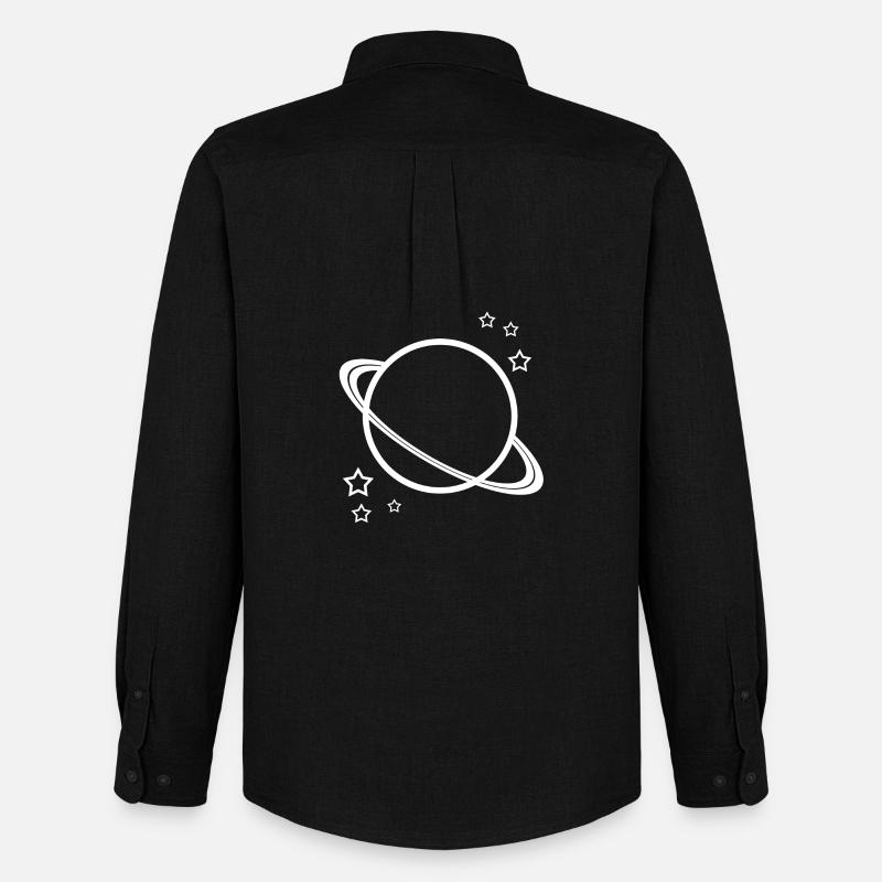 Planet Space Weltall - Männer Oxford Hemd von Stanley/Stella - Schwarz