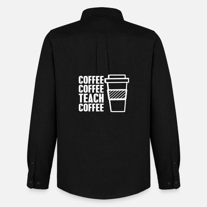 Coffee coffee teach coffee - Männer Oxford Hemd von Stanley/Stella - Schwarz