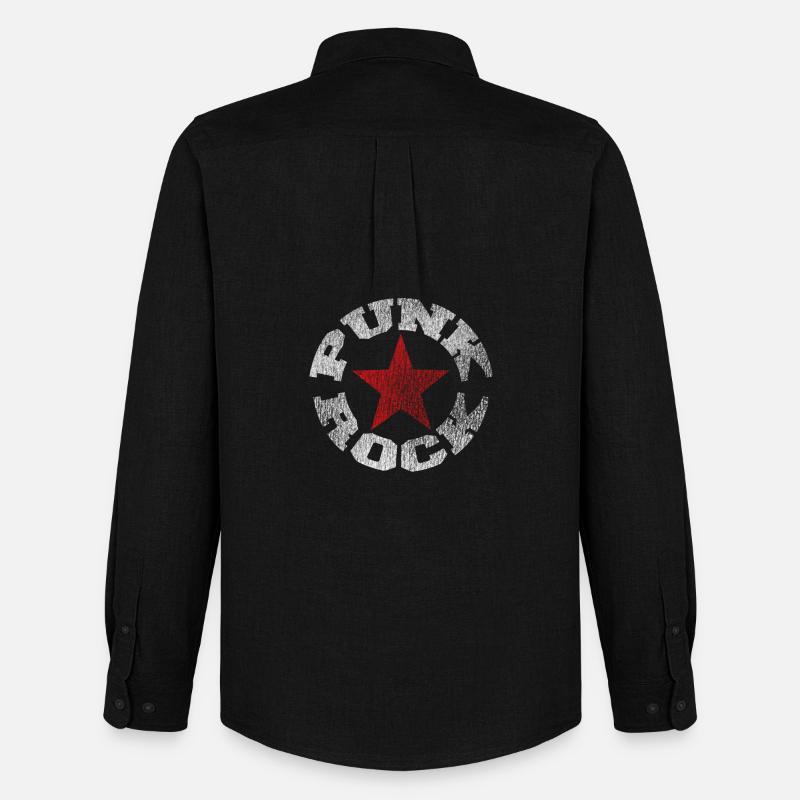 Punkrock - Männer Oxford Hemd von Stanley/Stella - Schwarz