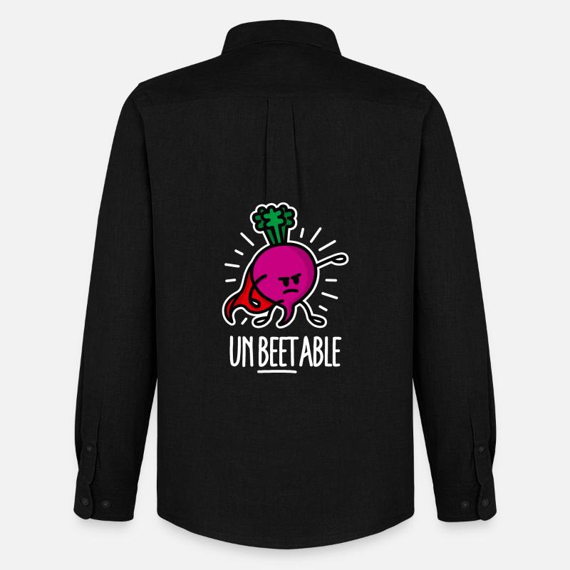 Beetroot betterave / imbattable sur dark - Chemise Oxford homme Stanley/Stella - noir