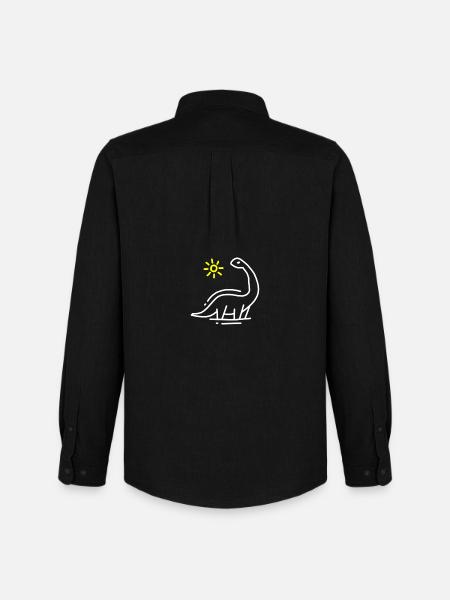 dinosaur - Men's Oxford Shirt by Stanley/Stella - black