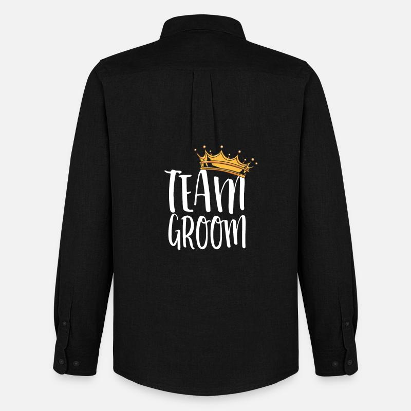 Team-Bräutigamkronen-Design - Männer Oxford Hemd von Stanley/Stella - Schwarz