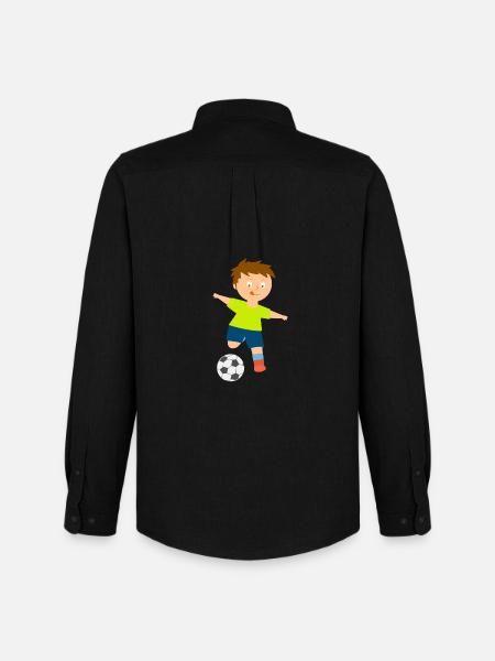 Kicker Boy Neon Shirt Ball - Men's Oxford Shirt by Stanley/Stella - black