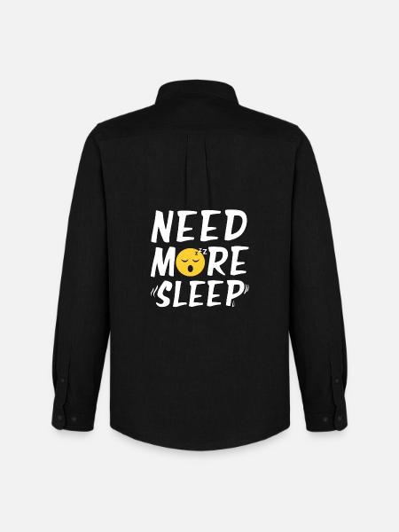 Need More Sleep Shirt - Men's Oxford Shirt by Stanley/Stella - black