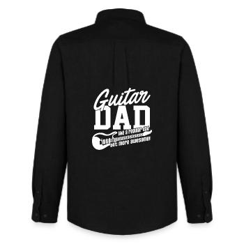 Awesome Guitar Dad Shirt - Chemise Oxford homme Stanley/Stella - noir - Dos - AI Model Male 185 dark (185cm)
