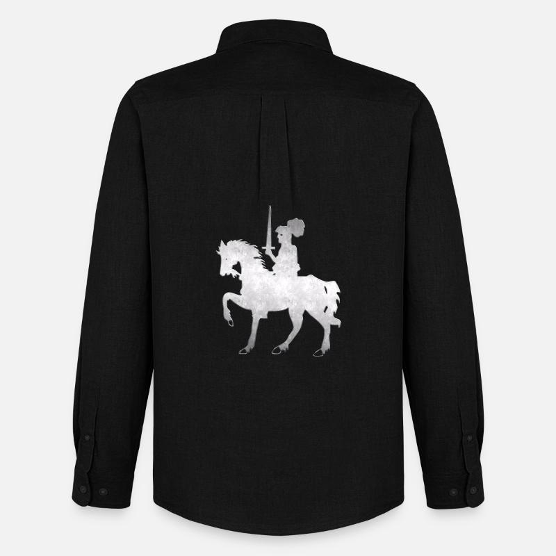Ritter - Männer Oxford Hemd von Stanley/Stella - Schwarz
