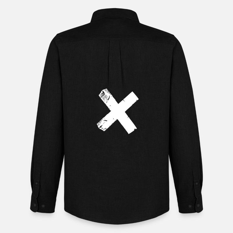X - Tape - Männer Oxford Hemd von Stanley/Stella - Schwarz