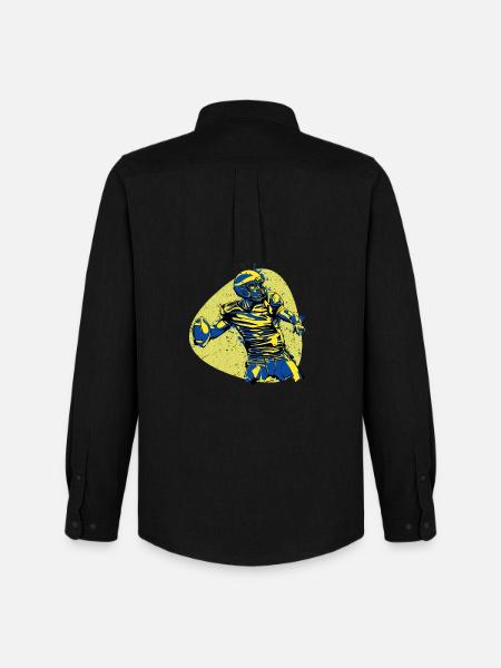 Amerikansk fodboldhelt quarterback vinder vintage - Oxfordskjorte herre Stanley/Stella - sort