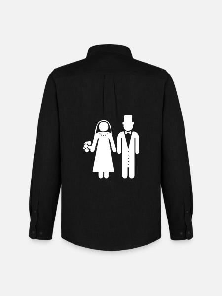 A wedding couple - Men's Oxford Shirt by Stanley/Stella - black