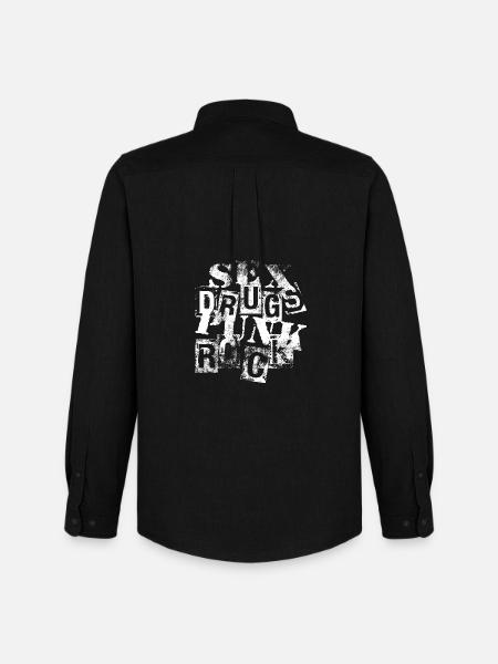 punk rock - Chemise Oxford homme Stanley/Stella - noir