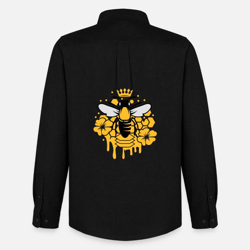 Une abeille avec une couronne - Chemise Oxford homme Stanley/Stella - noir