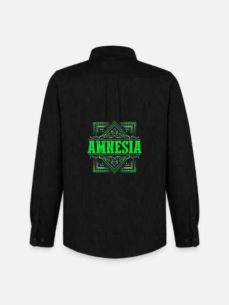 Amnesia Weed THC Kush CBD - Männer Oxford Hemd von Stanley/Stella - Schwarz