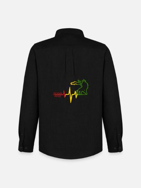 Reggae Lion Rhythm Icon - Men's Oxford Shirt by Stanley/Stella - black