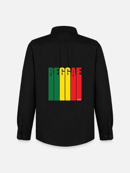 Reggae Farbblock Banner - Männer Oxford Hemd von Stanley/Stella - Schwarz