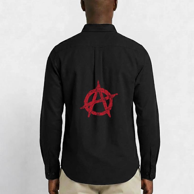 Anarchy symbol Anarchy anarchy anarchy anarchy Men's Oxford Shirt by Stanley/Stella