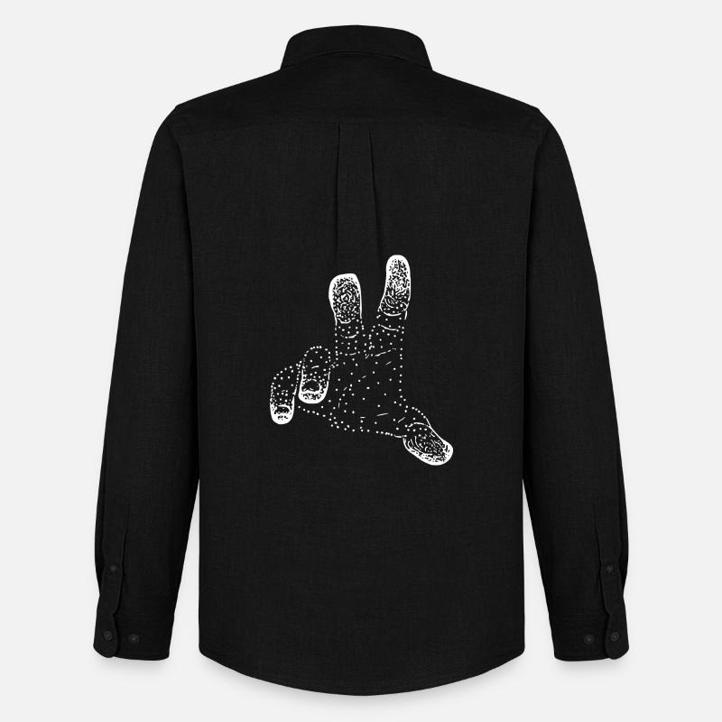 Hand - Männer Oxford Hemd von Stanley/Stella - Schwarz