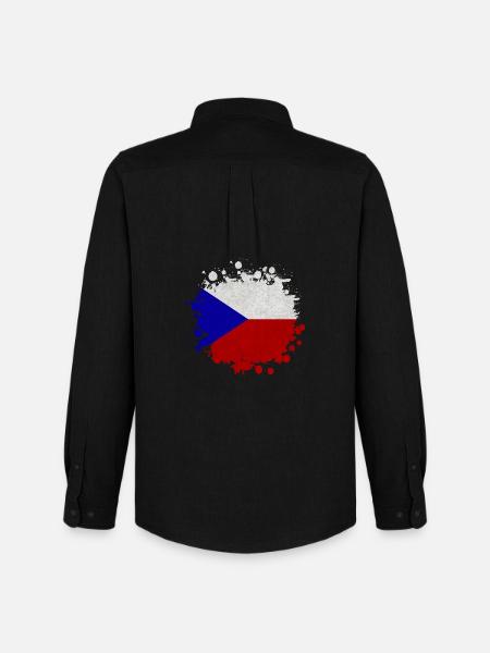 Tchéquie / Cadeau de Prague drapeau - Chemise Oxford homme Stanley/Stella - noir