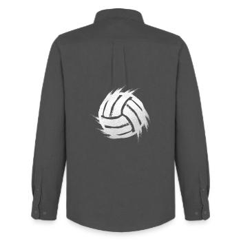 Volley-ball beach volley - Chemise Oxford homme Stanley/Stella - charbon - Dos - AI Model Male 185 dark (185cm)