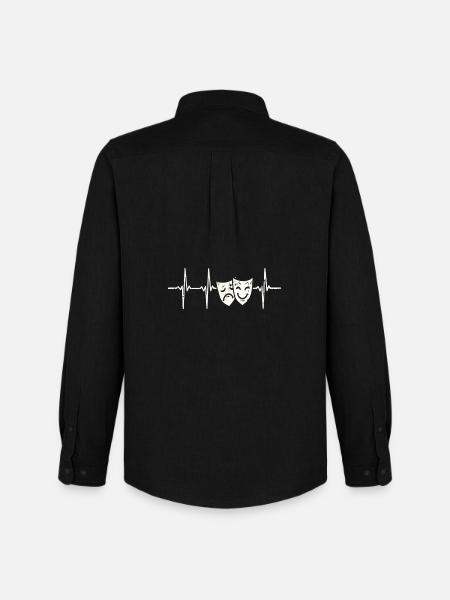 Heartbeat Theater - Men's Oxford Shirt by Stanley/Stella - black