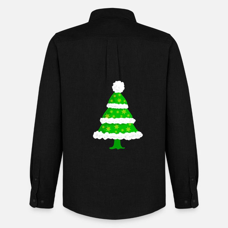 Tannenbaum Weihnachten - Männer Oxford Hemd von Stanley/Stella - Schwarz