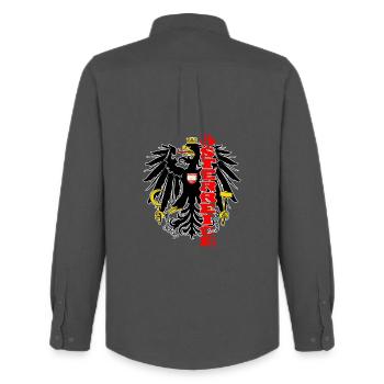 Austria coat of arms eagle gift home - Men's Oxford Shirt by Stanley/Stella - anthracite - Back - AI Model Male 185 dark (185cm)