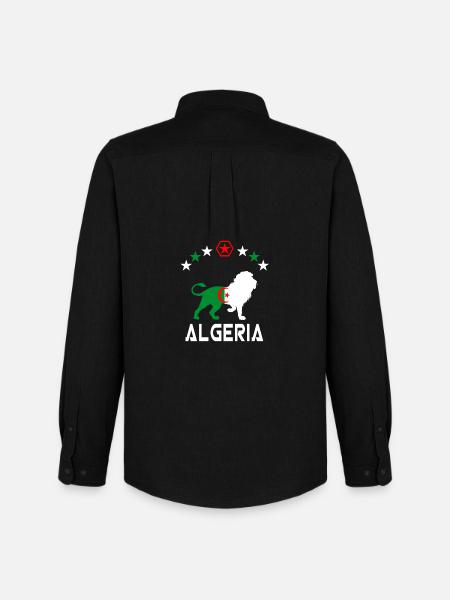 Algeria Lion Flags Design/ Gift - Men's Oxford Shirt by Stanley/Stella - black