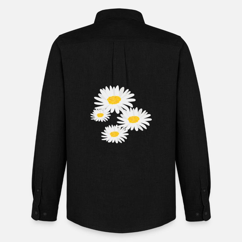Blume Gänseblümchen - Männer Oxford Hemd von Stanley/Stella - Schwarz