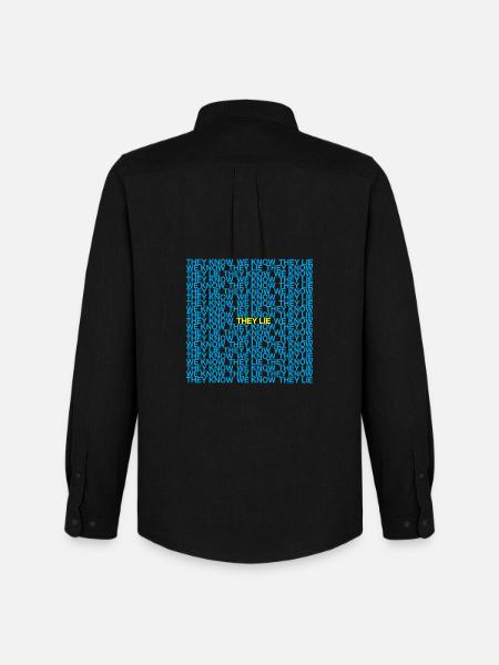 They Know We Know They Lie - Men's Oxford Shirt by Stanley/Stella - black